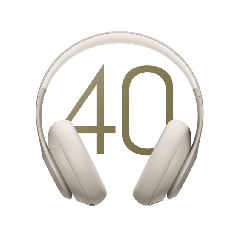 Beats Studio Pro 40 hour battery life — Sand colorway lifestyle image