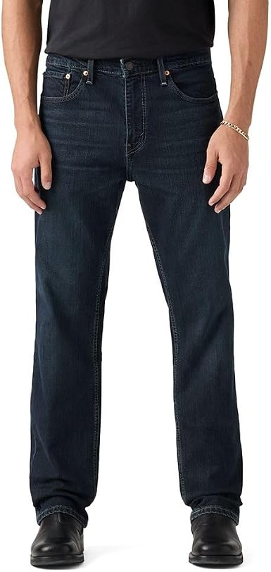 Man wearing Levi's straight cut jeans