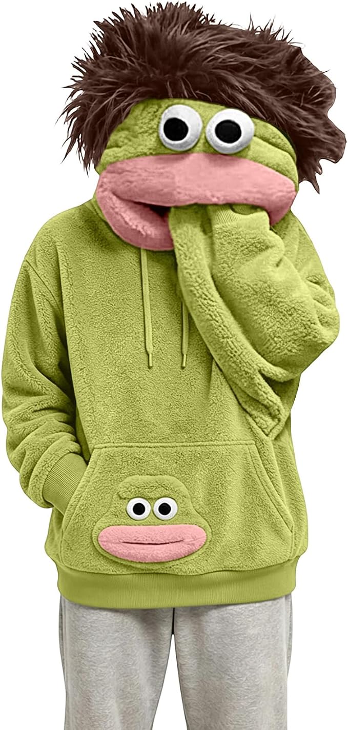 Monster graphic pullover hoodie