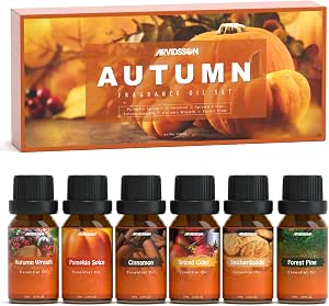 Autumn harvest and pumpkin spice scented oil diffuser set