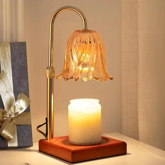 Flower shaped candle warmer lamp