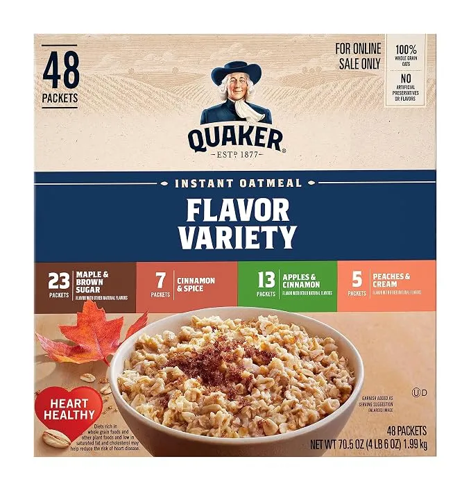 Quaker instant oatmeal fall variety pack